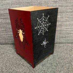 #790- Hand Painted Wooden Halloween Lantern